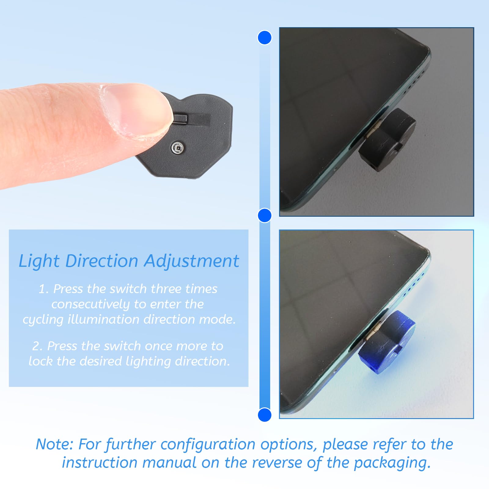 2 SZT. Światło typu C z 5-krotnie Regulowalnym Kierunkiem Światła Typu C USB Oświetlenie Atmosferyczne USB C LED Światło Do Samochodu z 8 Kolorami RGB i Trybem Stałym lub Automatycznym dla Samochodu