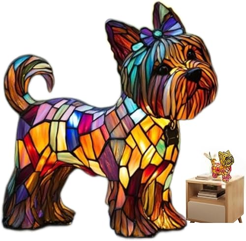 Miniatura 9 de Lámpara de mesa de gato retro colorida de resina, lámpara nocturna LED temática de gatos 3D linda para amantes de mascotas, diseño retro de gatos,