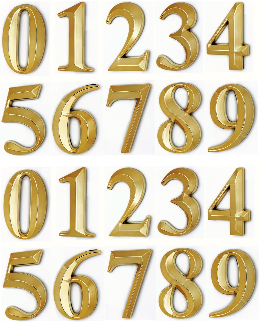 HopeWan Gold Mailbox Number Stickers, Self Stick Door