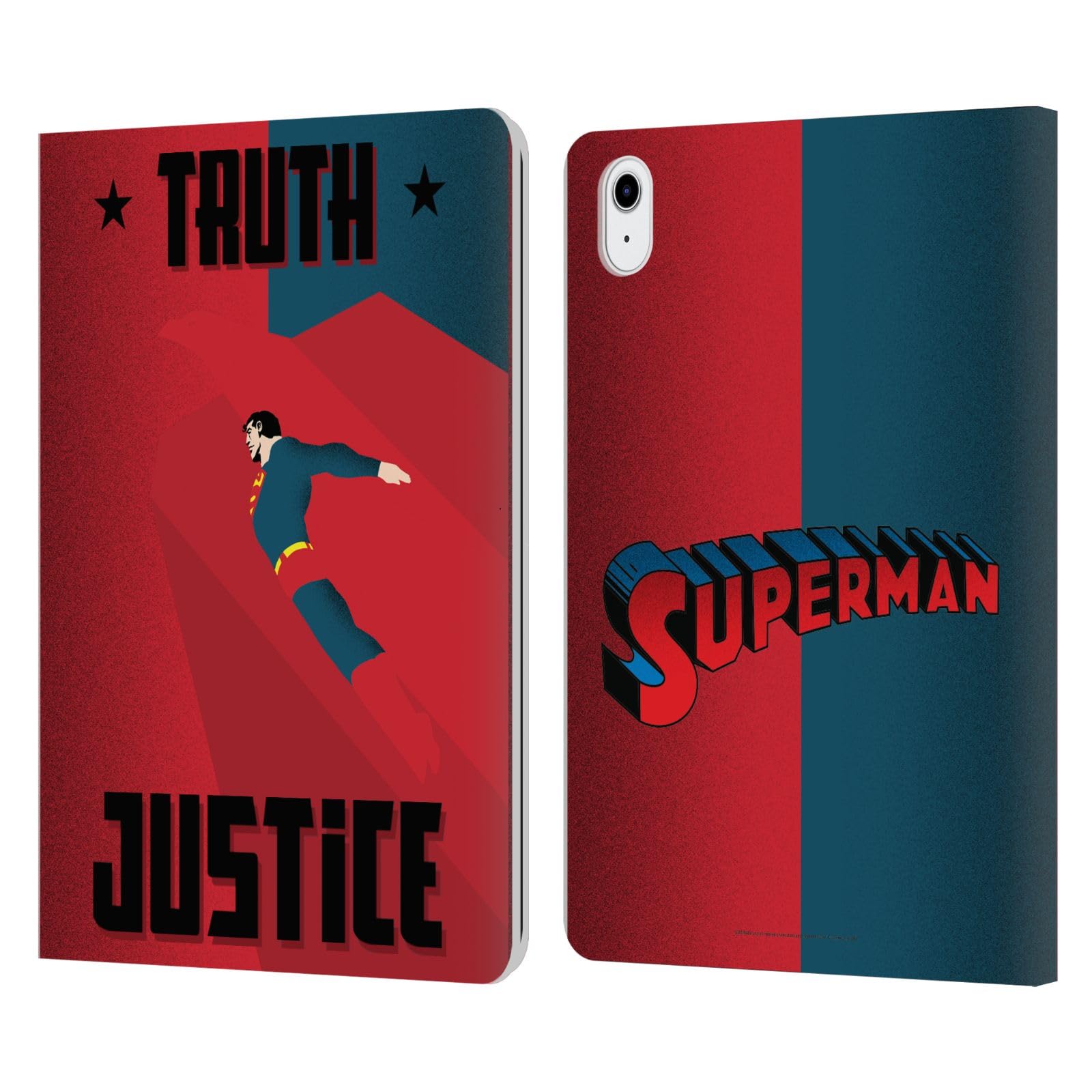 Funda de cuero tipo libro para iPad Air con diseño de Superman 7
