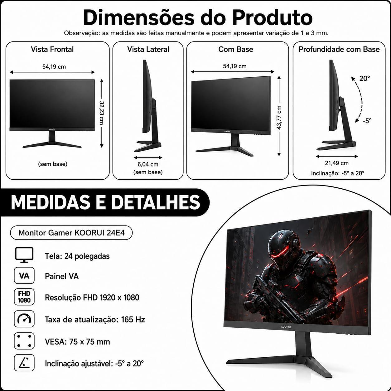 Monitor Gamer Koorui 24E4 24