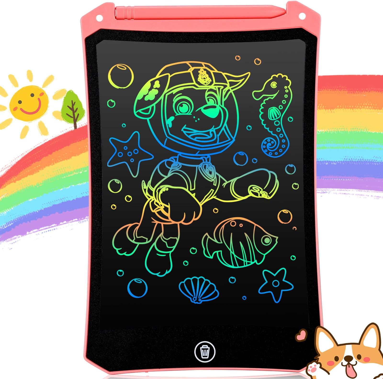 Gifts for Kids Girls Toys - 8.5inch LCD Writing Tablet Colorful Drawing Pad Educational Graffiti Doodle Board Etch Sketch for 3-7 Year Old Boys Girls Toddler, Birthday (Pink)