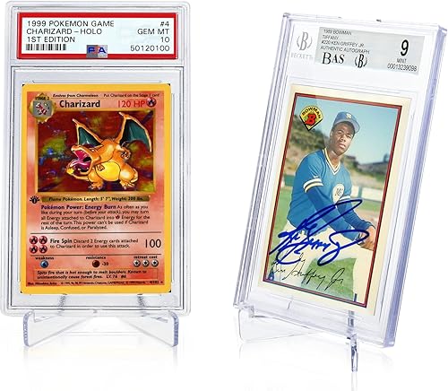 Miniatura 4 de tutata Soporte para tarjetas graduadas PSA, soporte de exhibición de tarjetas intercambiables, soporte de caballete, soportes transparentes para