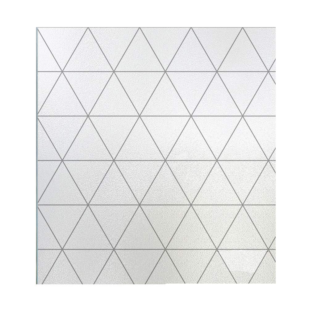 Film pour fenêtre anti-UV repositionnable opaque à motif triangle géométrique