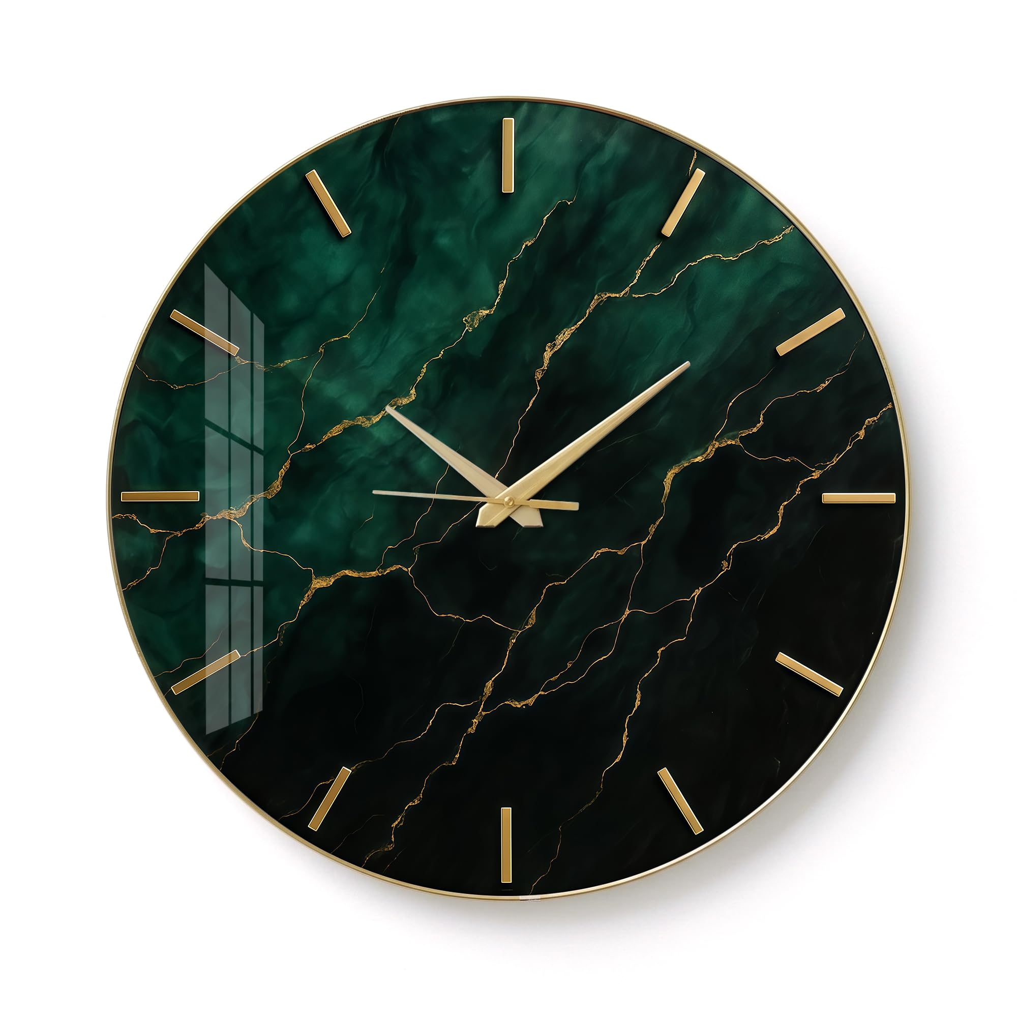 15 Inch Decorative Wall Clock | Analog Wall Clock for Home Living Room Bedroom & Office Décor (Green)-picture-26