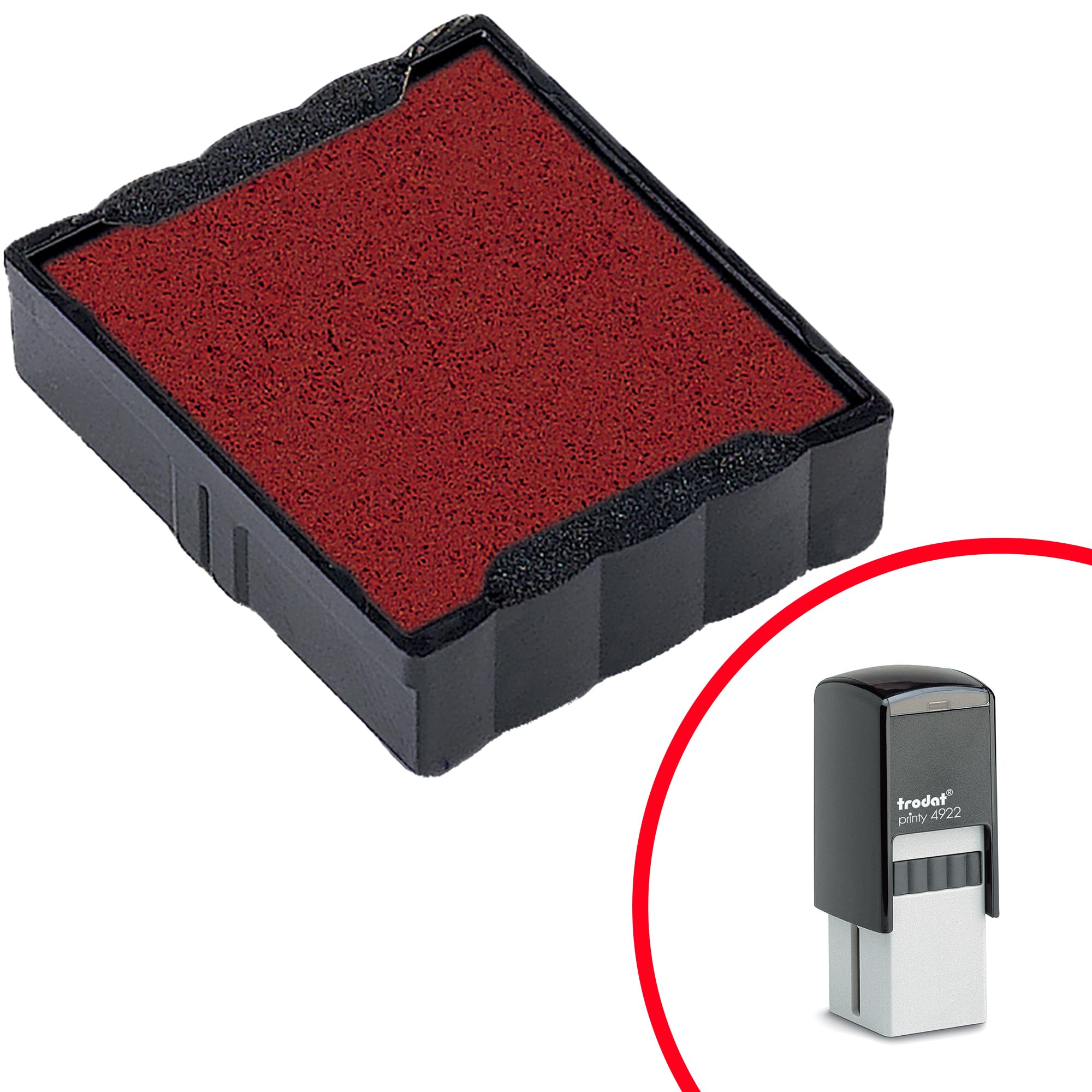 Cassettes D'encre Trodat Rouges - Lot De 3 Pour Tampons Printy 4928/4928T, Encre Vive Indélébile