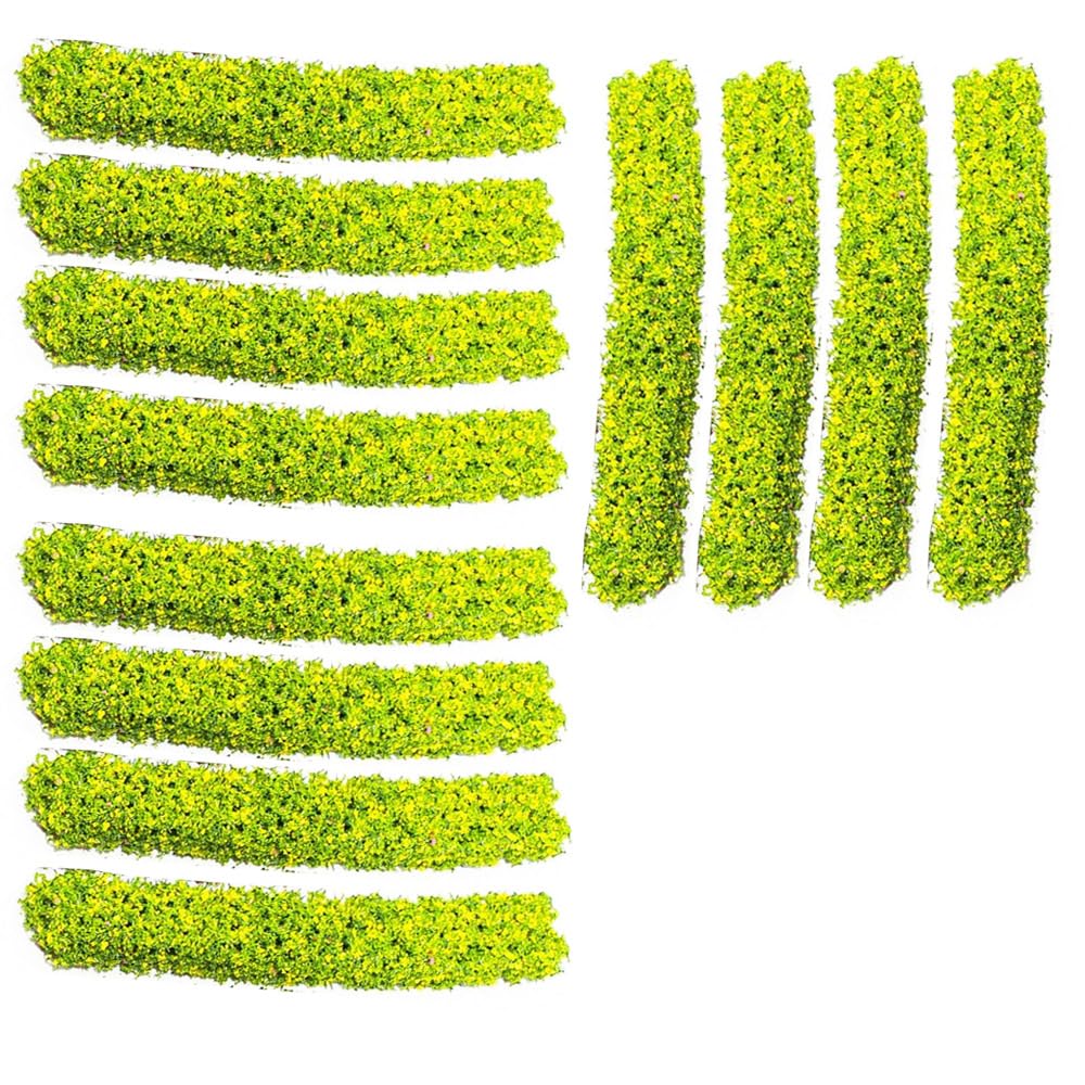 12Pcs Miniature Long Shrub Strips HO/OO Scale Static Shrub Vegetation Groups Bush Model Groups Bush Static Scenery Model Plants for DIY Diorama Garden