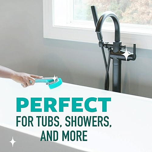 Miniatura 12 de Scotch-Brite Varita para Fregar Tina y Ducha, Ideal para Acumulación en el Baño, Puerta de Vidrio, Limpiador de Ducha y Baño, Removedor de Residuos