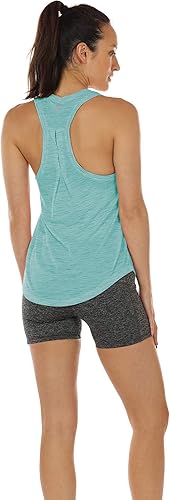 Miniatura 5 de icyzone Camisetas sin mangas de entrenamiento para mujer, camisetas atléticas de yoga, camiseta sin mangas con espalda cruzada para correr,