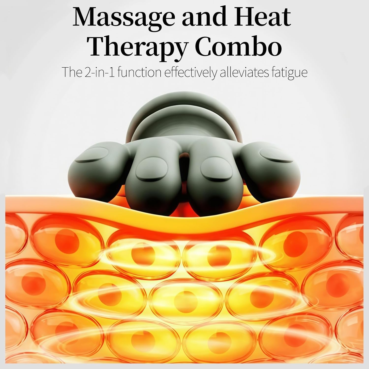 Bionic Heated Massager for Neck and Back Pain Relief - 4D Kneading Deep Tissue Massage with Shiatsu, Cordless Neck Massager, Simulated Human Hand Design (1 pcs)