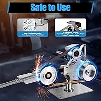 Vista 4 de Lijadora de banda eléctrica, 30 x 1 pulgada, lijadora de banda de velocidad variable, banco de molienda de pulido sin escobillas, máquina lijadora