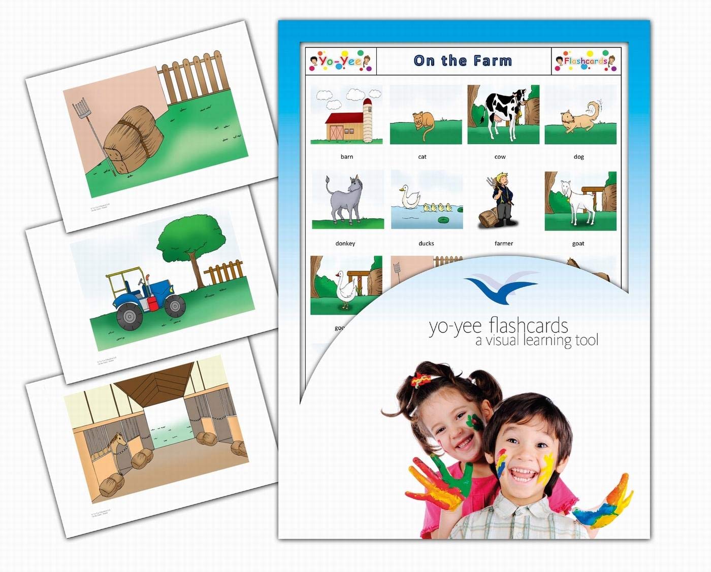 Yo-Yee Flashcards - Farm Animal Picture Cards for younger Learners - Including Teaching Activities and Game Ideas