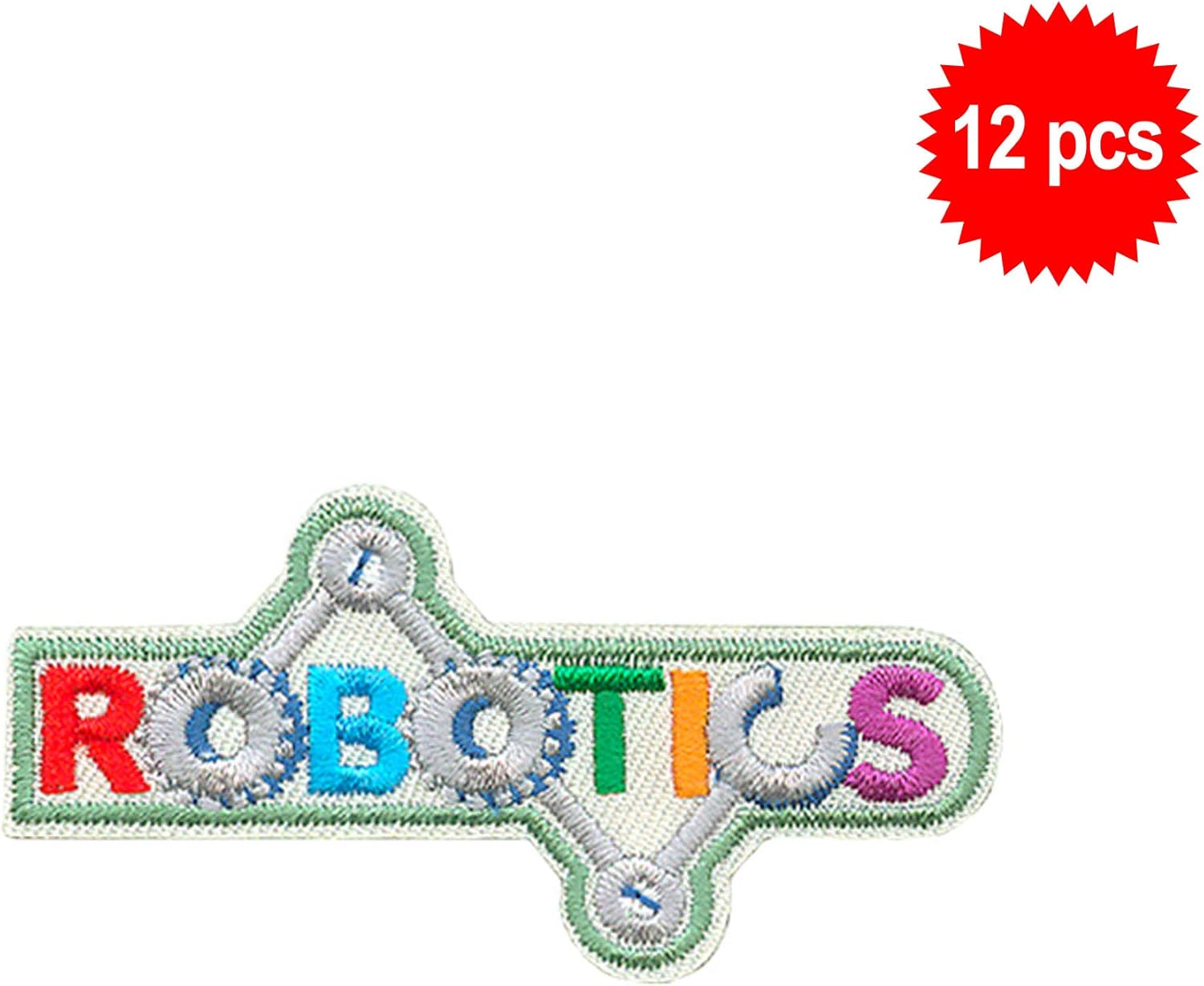12 Pieces 2" Activity Scouts Applique Fun Patches, Science and Technology - STEM (Robotics 4)