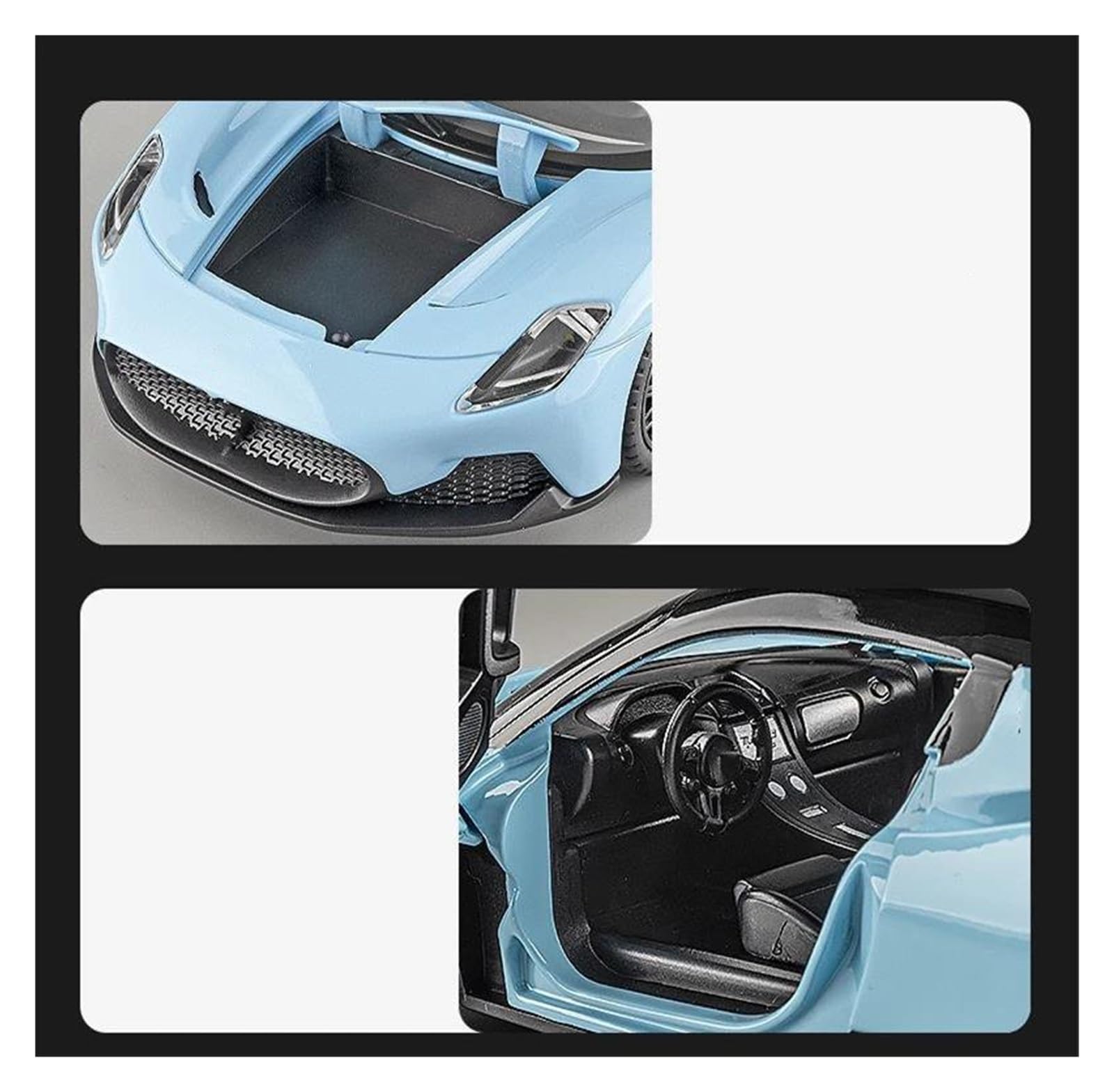 Modellino Diecast Modellismo da Collezione Auto 1:22 Per Maserati MC20 Modellino Di Auto In Metallo Pressofuso(Blu)