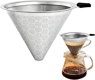 Kaffefilter i Metall Pour Over Återanvändbar Espressobryggning och | Konformad kaffebryggare passar för alla , , matsal, restaurang, café, lägenhet och