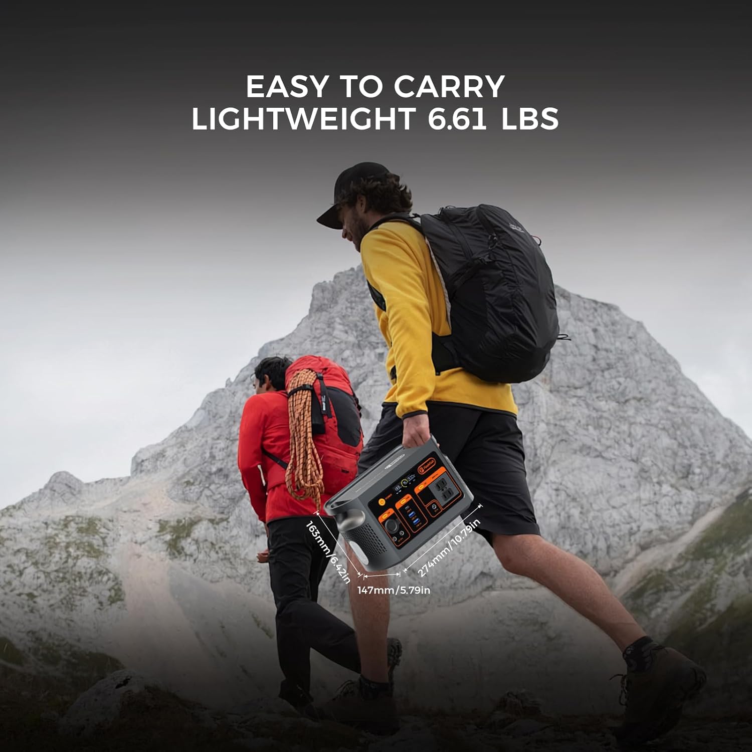 FF Flashfish Portable Power Station, 179Wh LiFePO4 Battery Pack, Solar Generator With 300W AC Output(Peak 600W), UPS, Full Charge in 70Min., Backup Power Emergency Power Supply For Home, Camping, CPAP