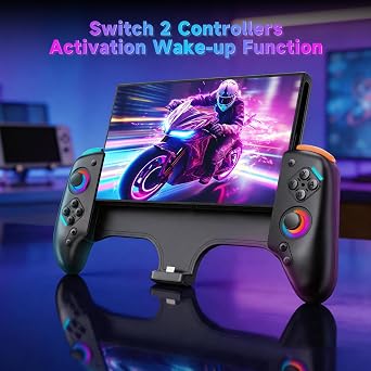 Switch 2 RGB Controller,9-Axis,Hall Effect Joysticks. an All-in-one Switch Controller Replacement, the Switch Pro Controller, with 6 Color RGB Lighting, Rapid fire, Macro Capabilities