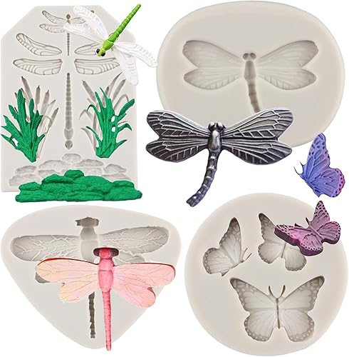 Miniatura 10 de Sijiangmold Libélula - Moldes de silicona para decoración de pasteles decoración de cupcakes chocolate caramelo resina polimérica arcilla polimérica