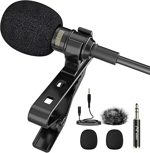 Miniatura 8 de PoP voice Micrófono profesional de solapa Lavalier Micrófono de condensador omnidireccional para iPhone Android Smartphone micrófono de grabación