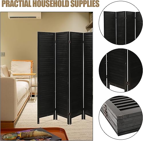 Miniatura 2 de Separadores de habitación de 6 paneles, divisores de habitación de madera de 6 pies y separador de ambientes plegables, pantallas de privacidad