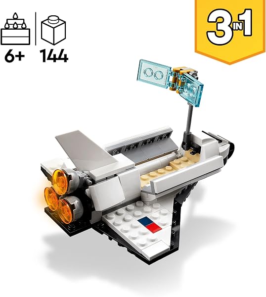 LEGO 31134 Creator 3-en-1 La Navette Spatiale, Jouet de Navette Spatiale en Vaisseau en Figurine Astronaute, pour Enfants, Garçons et Filles Dès 6 Ans, Idée Cadeau - 2