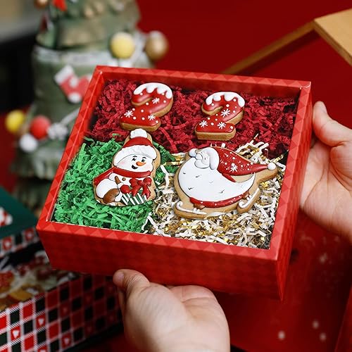 Miniatura 6 de LOMIMOS 200 g7 oz de papel de rafia triturado, relleno de cesta de papel cortado dorado deslumbrante, cojín de ropa de cama para envolver regalos,