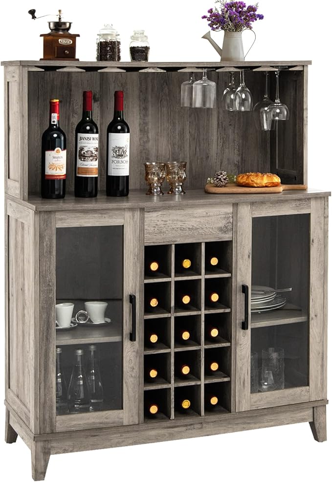 Amazon.com - Giantex Buffet Hutch Cabinet, Kitchen Hutch Sideboard, 15 ...