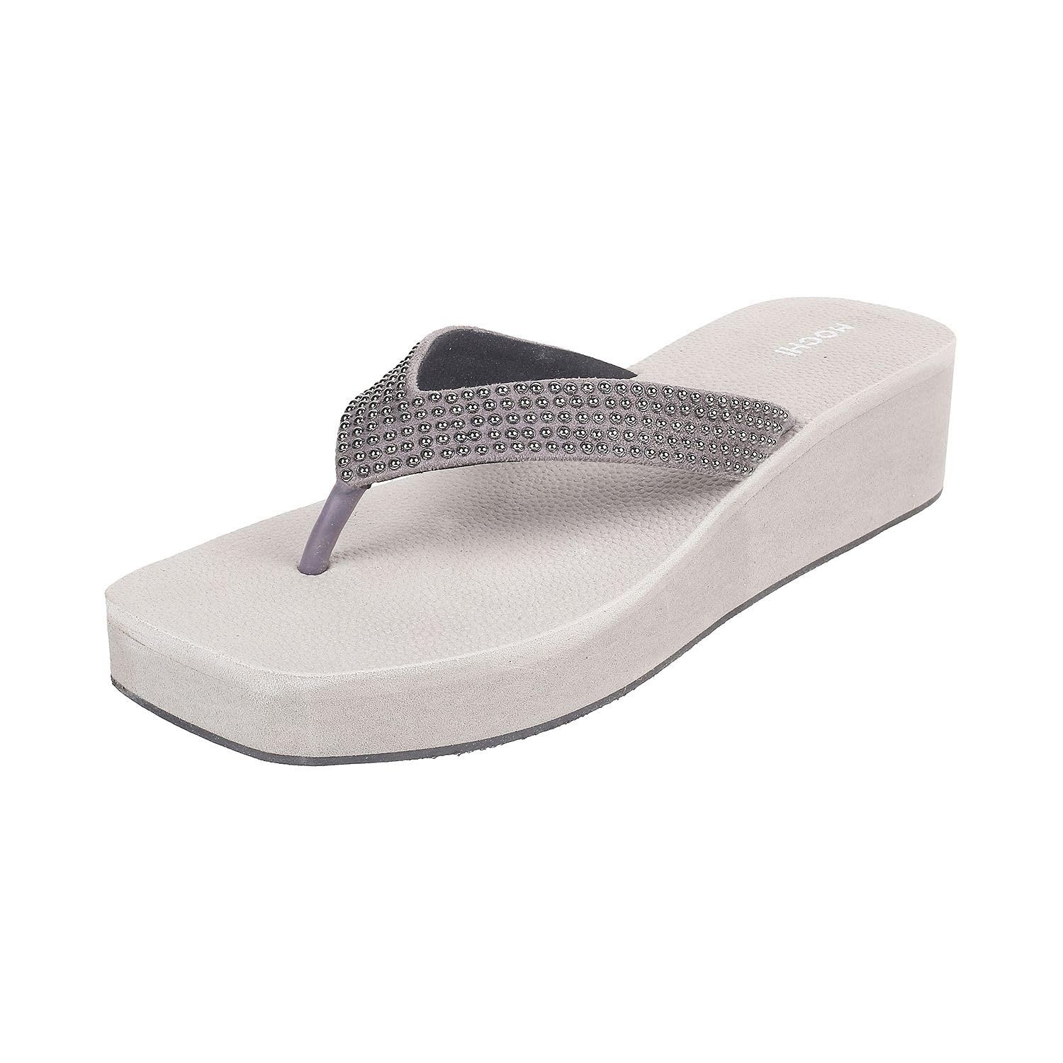 Mochi Women Grey Wegde Heel Fashion Sandal UK/4 EU/37 (34-131) (B0CB8XM5FP) Amazon Price History, Amazon Price Tracker