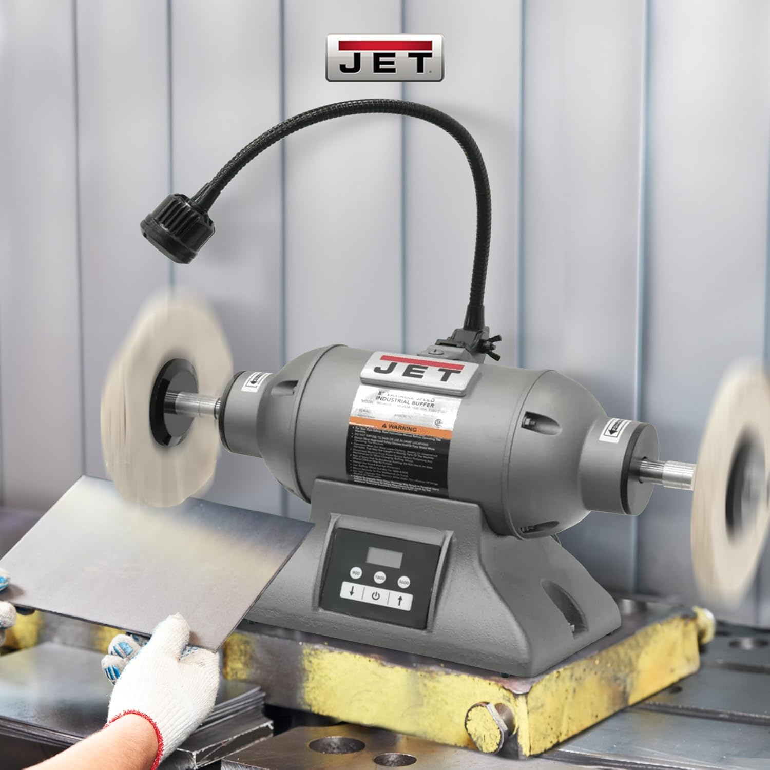 JET 8-Inch Variable-Speed Industrial Buffer, 1 HP, 1Ph 115/230V (Model IBG-8VSB) Variable Speed Industrial Buffer