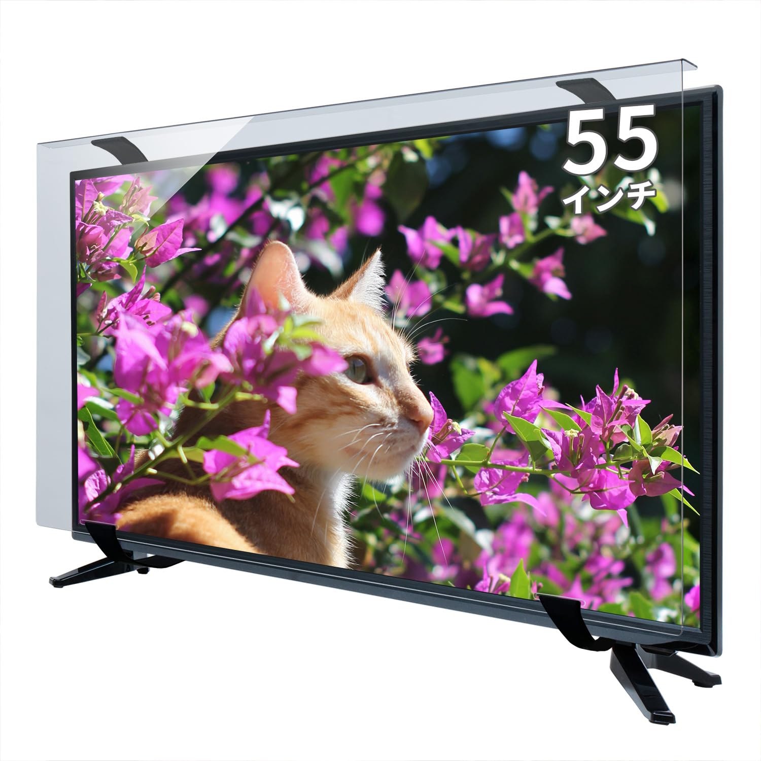 Amazon | MMK 液晶テレビ保護パネル アンチグレア 55インチ 固定ベルト