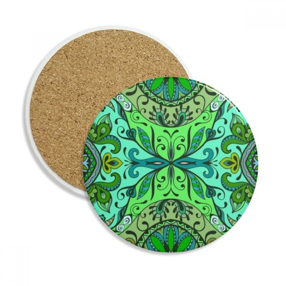 Tasse cadeau originale avec dessous-de-verre céramique fleuri