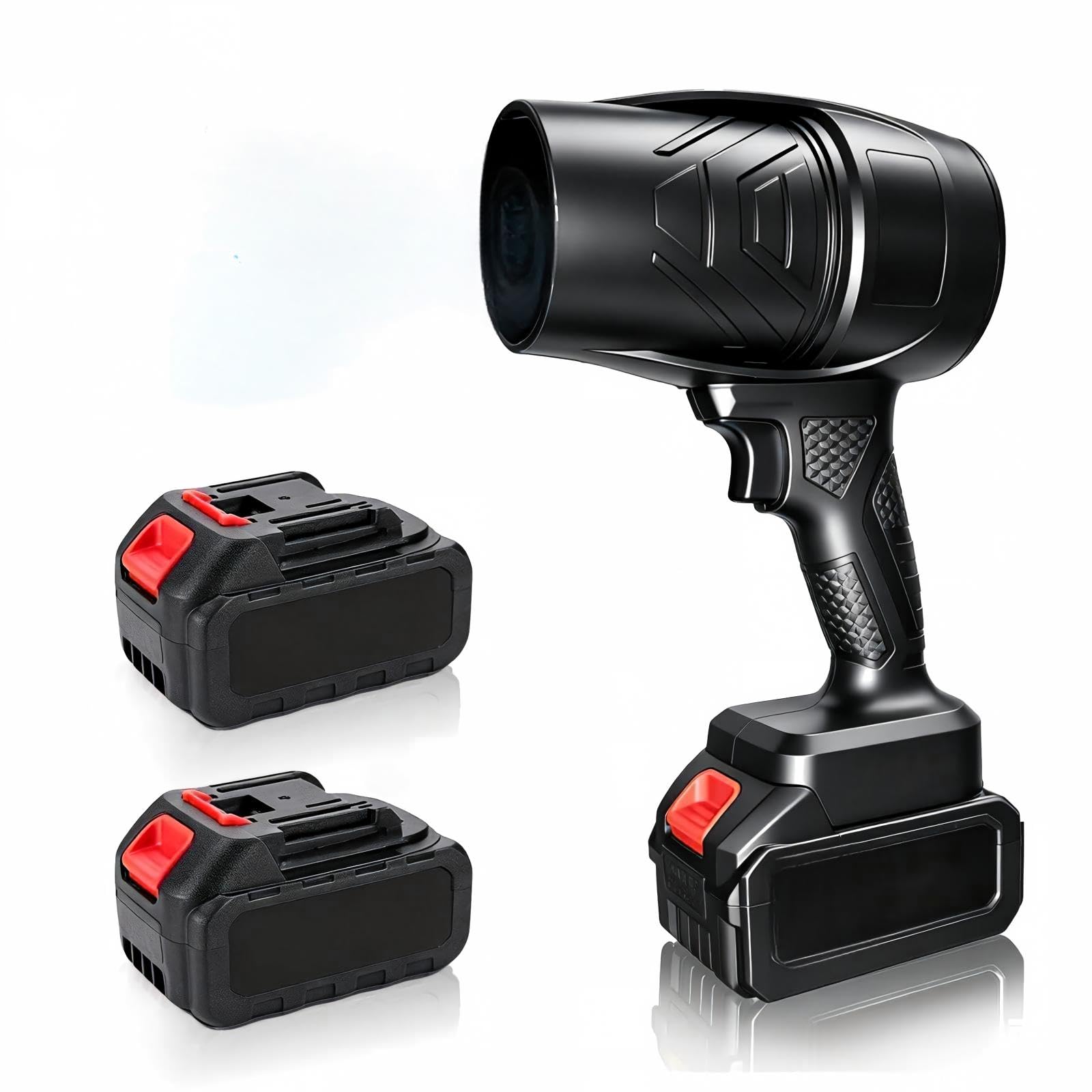 Soplador de Hojas Inalámbrico 21V 40000 RPM – Motor de Cobre, Súper Potente y Ligero, con 2 Baterías 2400mAh y Cargador Rápido – Autonomía 30 Min, Ideal para Jardín, Coche, Patio y Camping | Motor de cobre, batería de 3000 mAh x2, autonomía de 30 minutos,