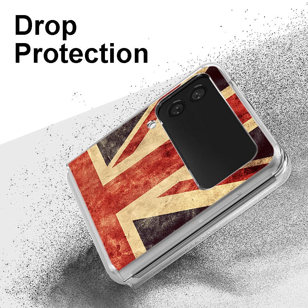 TKB3ケース Amazon.com: Bcov Case for Galaxy Z Flip 3 5G, Retro Union