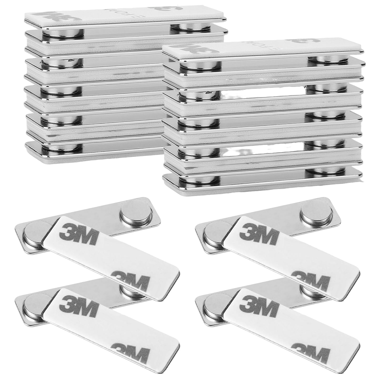 CHAOTEMAI 14 Paires Aimant Neodyme Plat Aimants Puissants Autocollant Aimant Puissant Rectangulaire Amovibles Accroche-Photo Magnétique Pour Le Mur Pour Fixer Badges Plaques D'identité