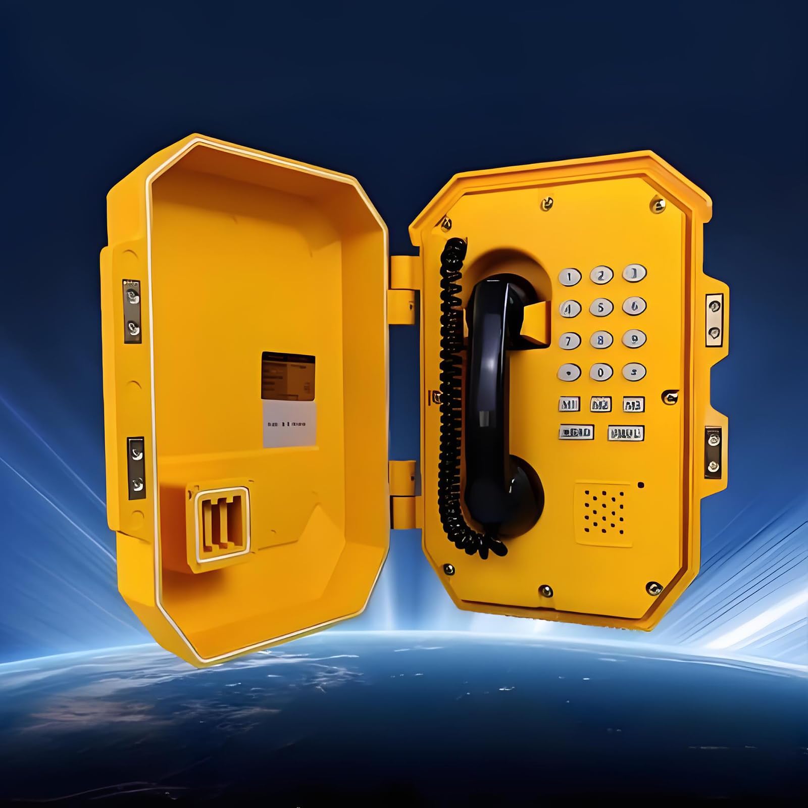 Telefono Emergenza E Sicurezza, Telefono Antideflagrante Con Allarme Sonoro E Luminoso, Connessione Rete IP,supporto Protocollo SIP2.0, Altoparlante Esterno Collegato,per Centrali Elettriche Ecc