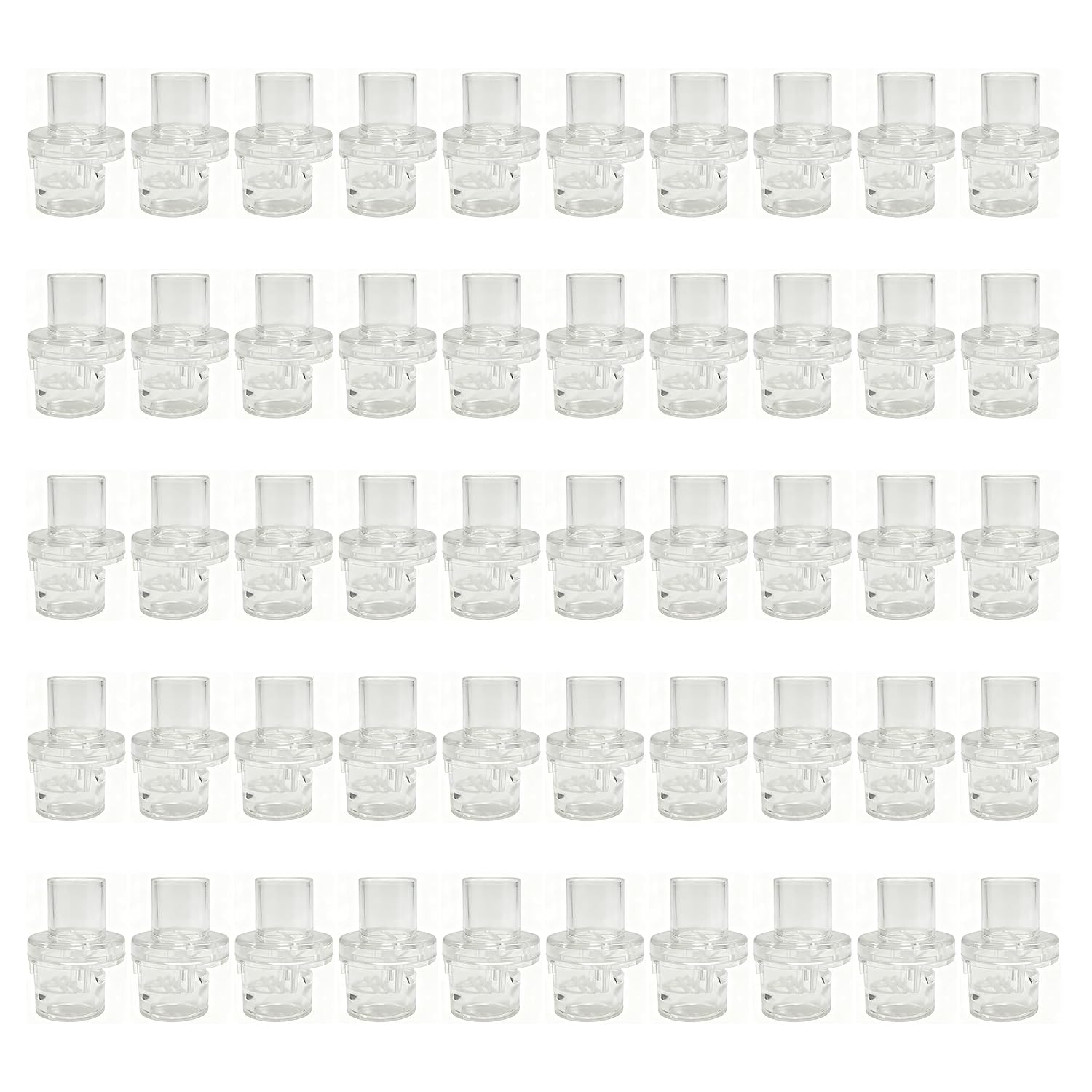 50 Pack CPR Mask Training Valves CPR One Way for Rescue Valve Club Training Mask (Blue)