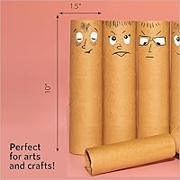 Vista 4 de 54 tubos de papel de cartón para manualidades, rollos de papel kraft grueso de 10 x 1.5 pulgadas para aulas, proyectos, bricolaje, artes