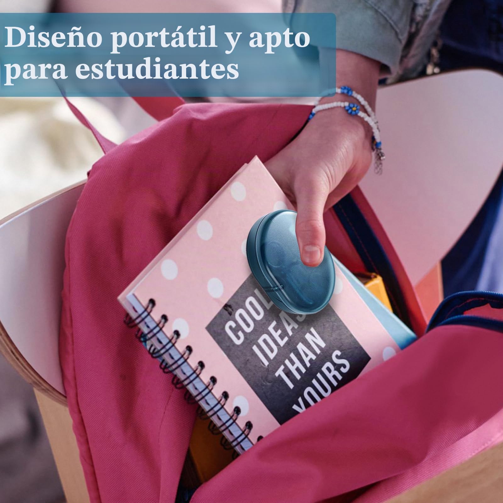 Linkidea Estuche de almacenamiento de doble capa con espejo para retenedor, caja de contenedor portátil con herramienta de extracción, cepillo, protector bucal para niños con cierre magnético (azul)