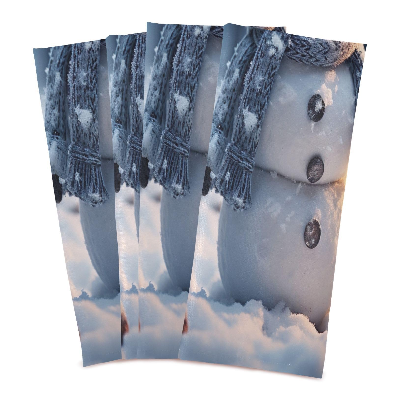 Xigua Set Da 6 Strofinacci Da Cucina Con Motivi Natalizi (Babbo Natale E Pupazzo Di Neve), In Finto Cotone E Lino, Assorbenti E Morbidi, 45,7x71,1 Cm, Con Passante Per Appendere