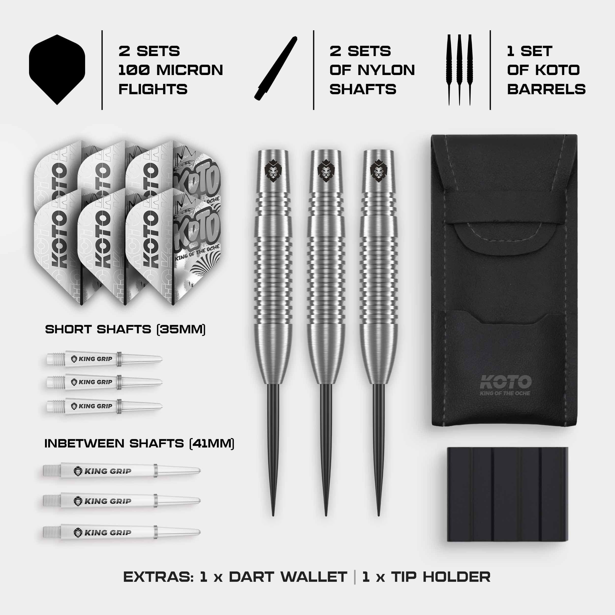 KOTO – Sting Silver Bomb, 90% Tungsten Darts, 23G, Ring-Grip, 44mm, Rzutki