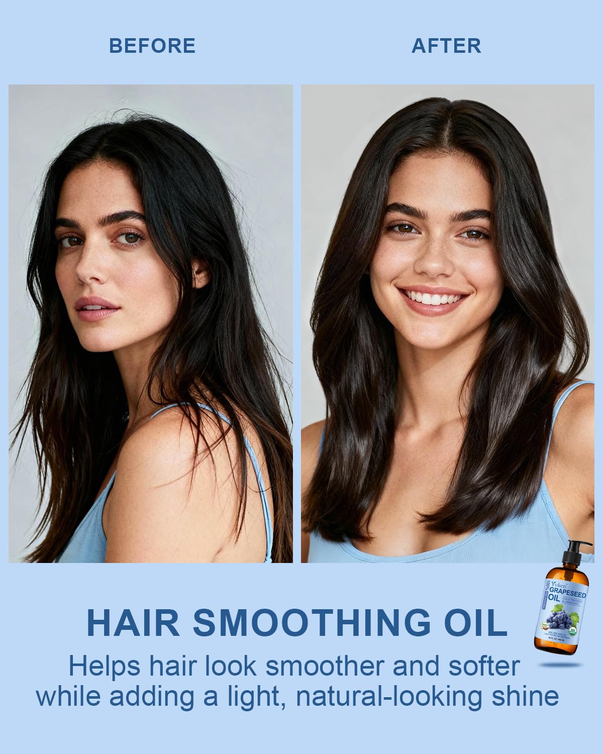 Organic Grapeseed Oil 16 oz GLASS BOTTLE - USDA 100% Pure & Natural Cold Pressed Grape Seed Carrier Oil for Skin & Hair - Single Ingredient, Hexane Free, Light & Silky Body Moisturizer - Image 4