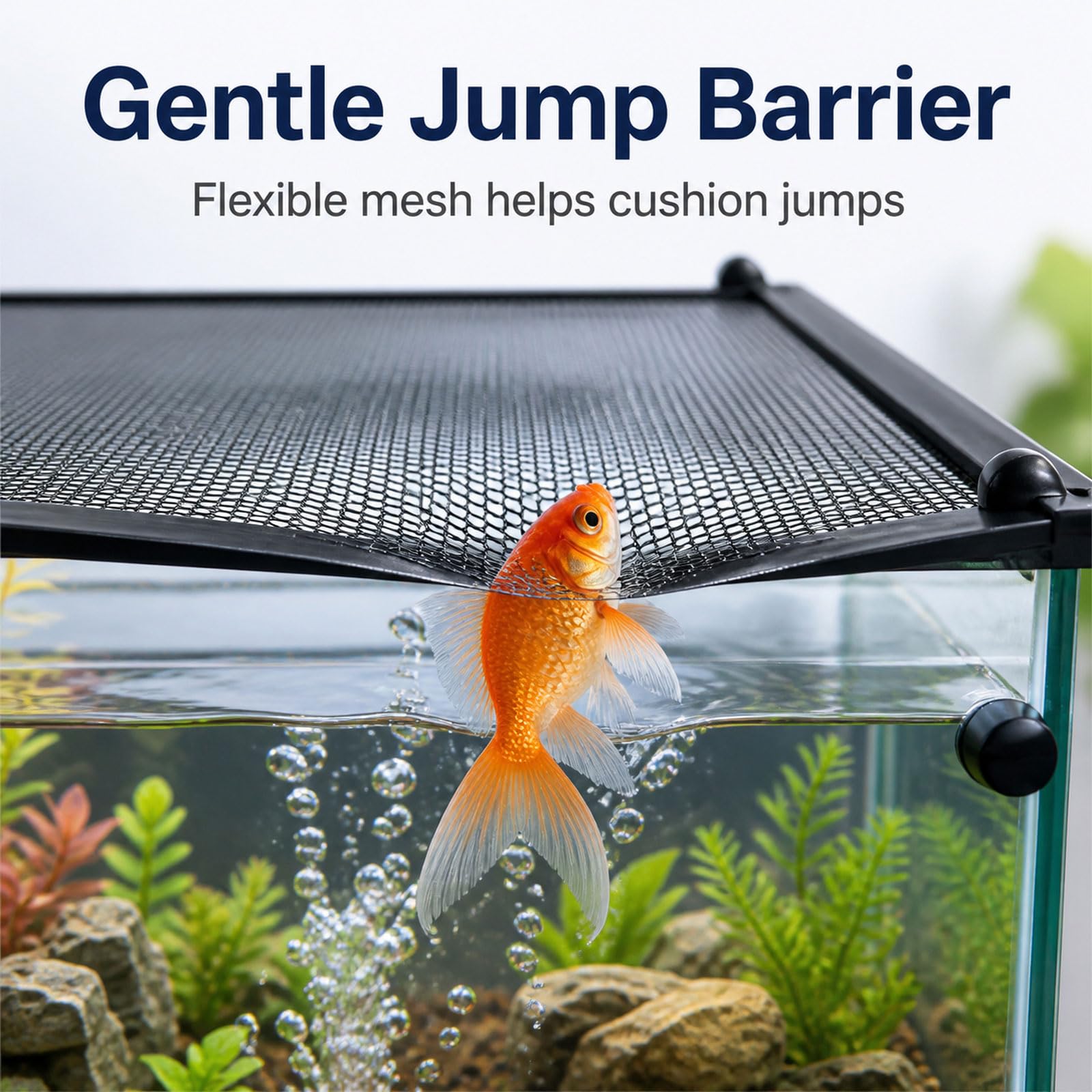 Aquariumabdeckung aus Netzgewebe,Magnetisches Aquarium Anti Spring Netz,Fischs Aquarium Anti-Jumping Netzabdeckung,Ventilation,Transparency,für Fischen und Reptilien