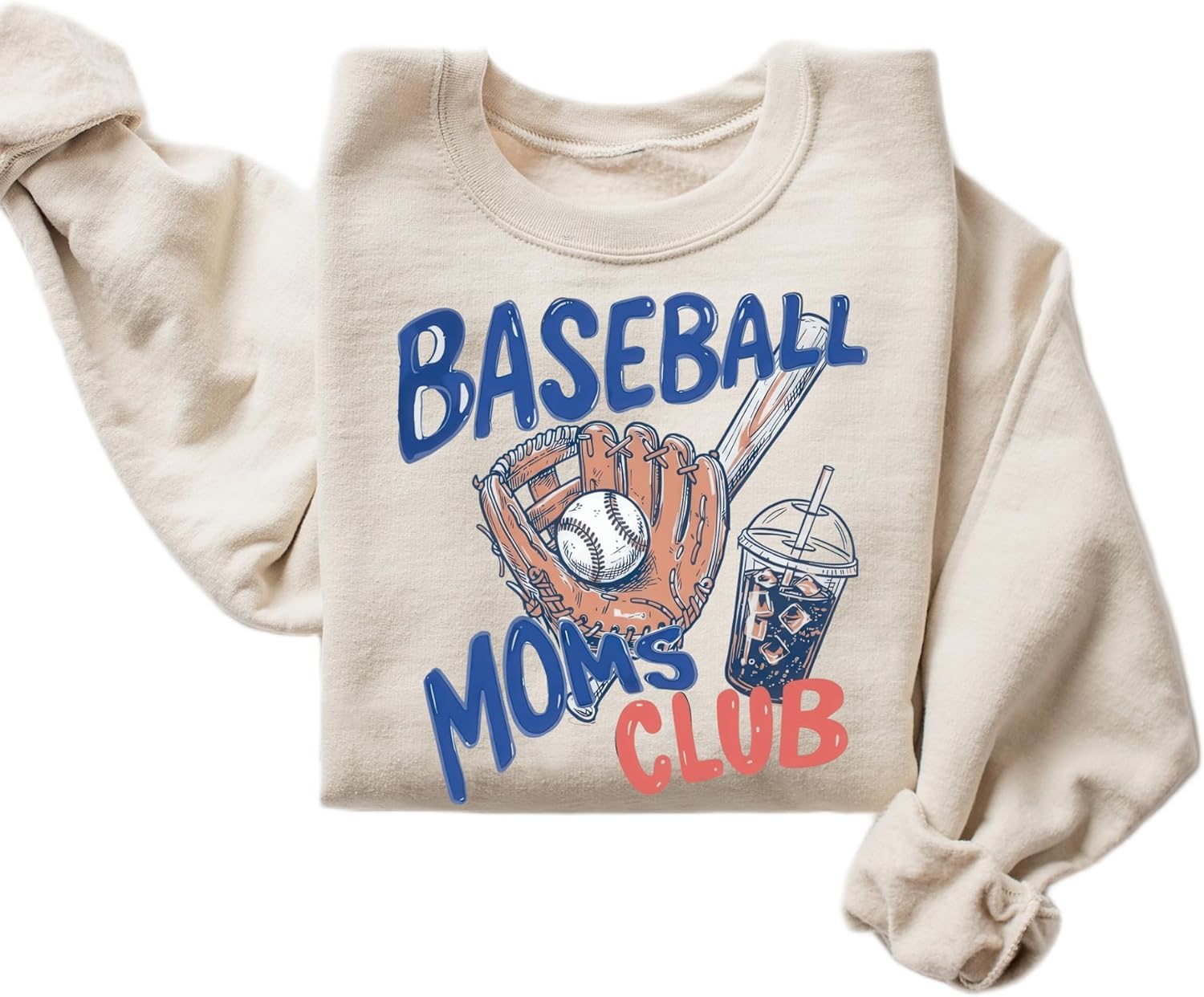 Baseball Moms Club Sweatshirt – Trendy Game Day Mom Crewneck Pullover