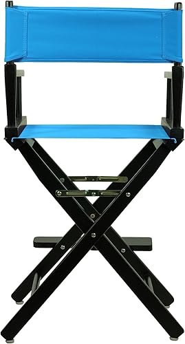 Miniatura 6 de Casual Home 220-02021-27 - Silla de director de 24 in, marco negro, con lona color turquesa, altura de mostrador