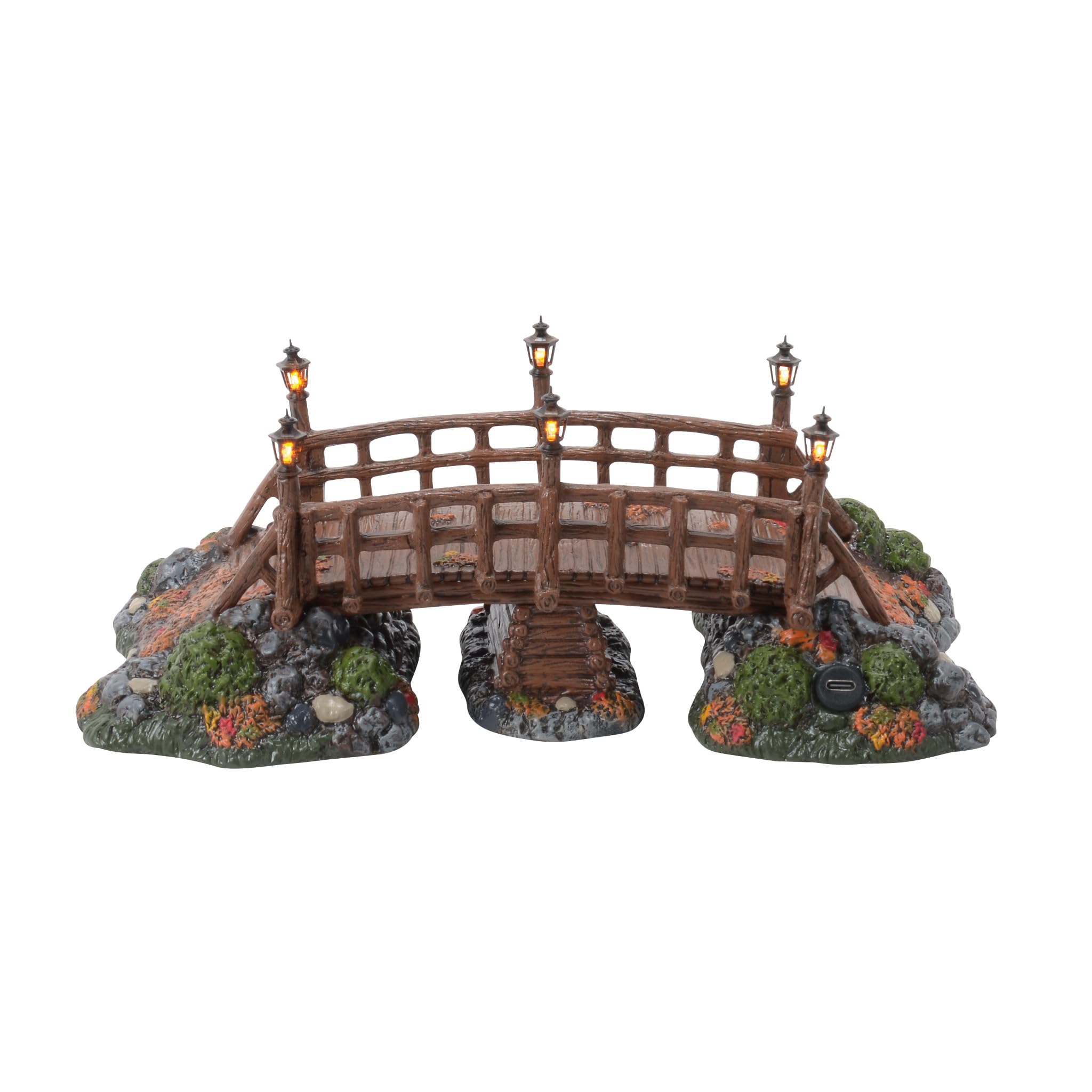 Department 56 Snow Village Figurine de pont lumineux pour Halloween Multicolore 10,7 cm