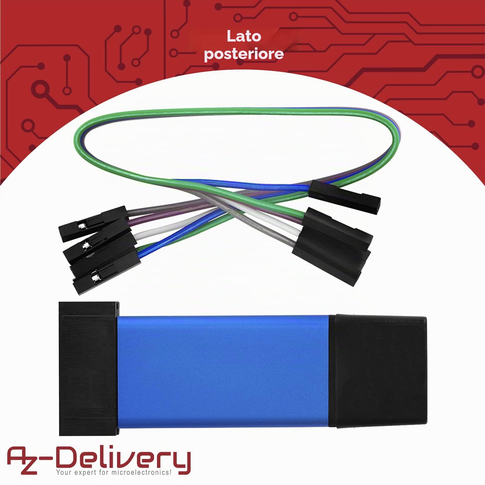 AZDelivery 5 x ST-Link V2 Mini USB emulatore di programmazione per STM8 e STM32 con involucro in alluminio compatibile con Arduino incluso un E-Book!