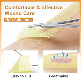 Carbou Medical Xeroform Petrolatum Dressing 5x9, 25 Individual Pack, Non-Adherent Gauze Pads, Soft Fine Mesh Gauze Patch for Wound Care, Burns, Lacerations, Skin Grafts & Surgical Incisions