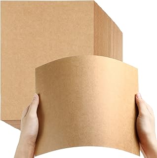 200 Sheets 8.5 x 11 Inches Kraft Cardstock Thick Paper Heavyweight Card Stock Printer Paper 250 GSM 92 LB Cover 170 LB Text Card Stock for Invitations Menus Crafts DIY Cards Projects (Brown)
