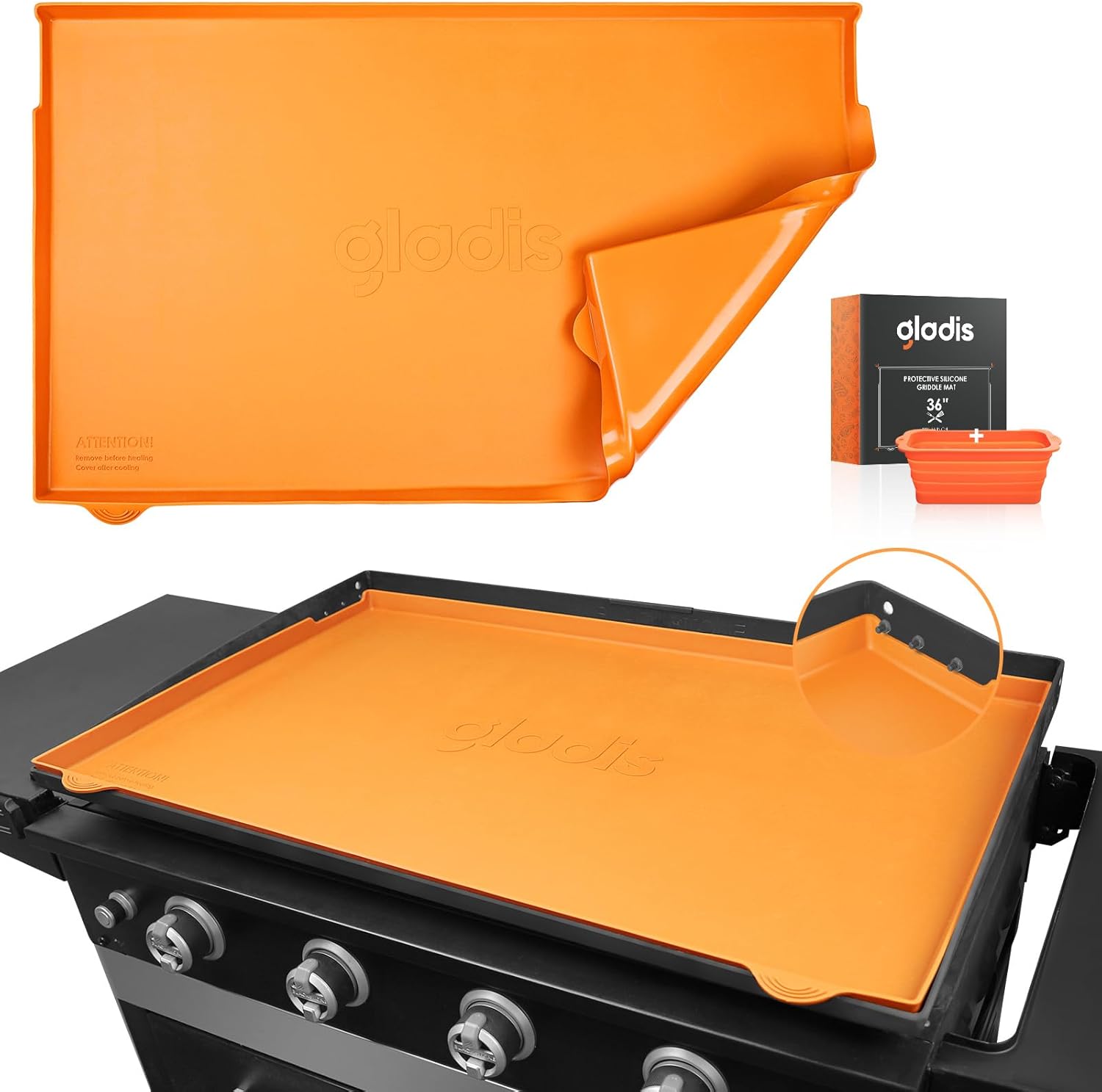 36" Silicone Griddle Buddy Mat for Blackstone, [Upgraded 4