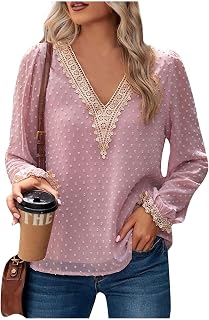 Womens Tops, Womens Clothes, Sweatshirts for Women UK, Tunic Tops for Women UK, Women's Tops, Long Sleeve t Shirts Women, Henley Tops Women, Ladies Shirts Size 14, Ribbed Tops Women, Pink, X-Large